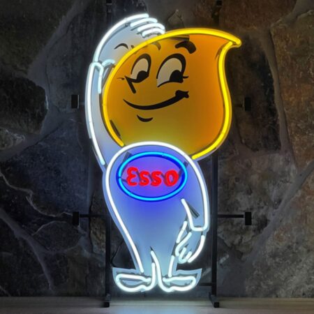Esso Man Neon Verlichting 50 x 87 cm - Witt