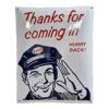 Esso Thanks For Coming In Emaille Bord - 50 x 40cm | Esso