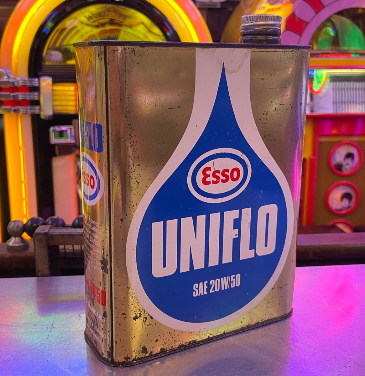 Esso Uniflo Vintage Motor Olieblik - Origineel (2) | Esso