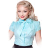 Estelle Blouse Mini Dot Blue-XL | 25% korting | Heart of Haute