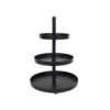 Etagere metaal 3-laags Ø25x35cm zwart | Svenska Living