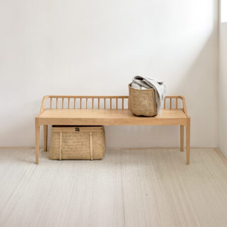 Ethnicraft Eetkamerbank 'Spindle' Eikenhout
