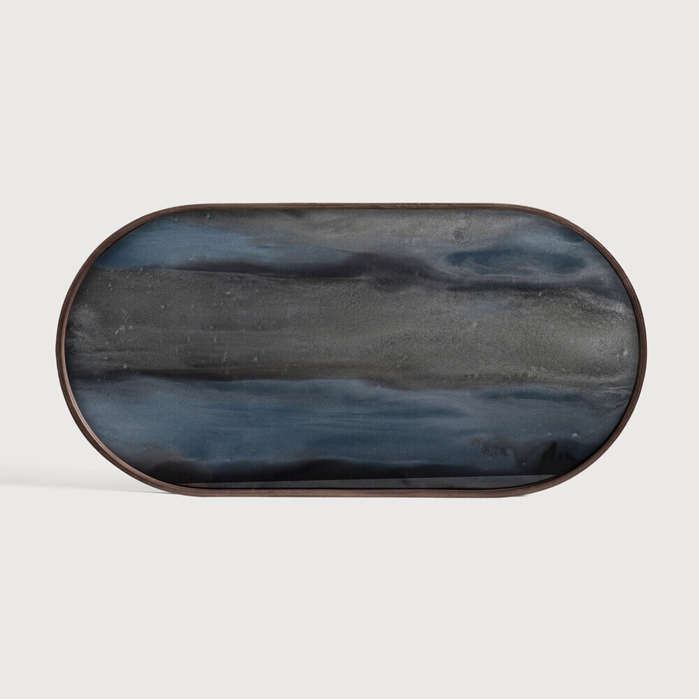 Ethnicraft Ovaal Dienblad 'Linear Flow' 71 x 36cm