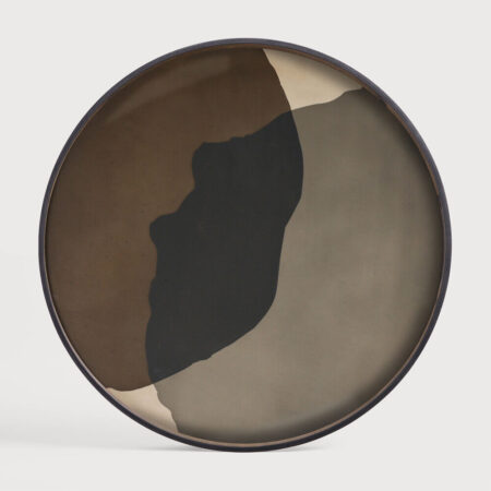 Ethnicraft Rond Dienblad 'Combined Dots' 92cm