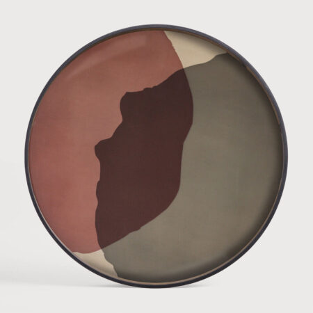 Ethnicraft Rond Dienblad 'Combined Dots' 92cm