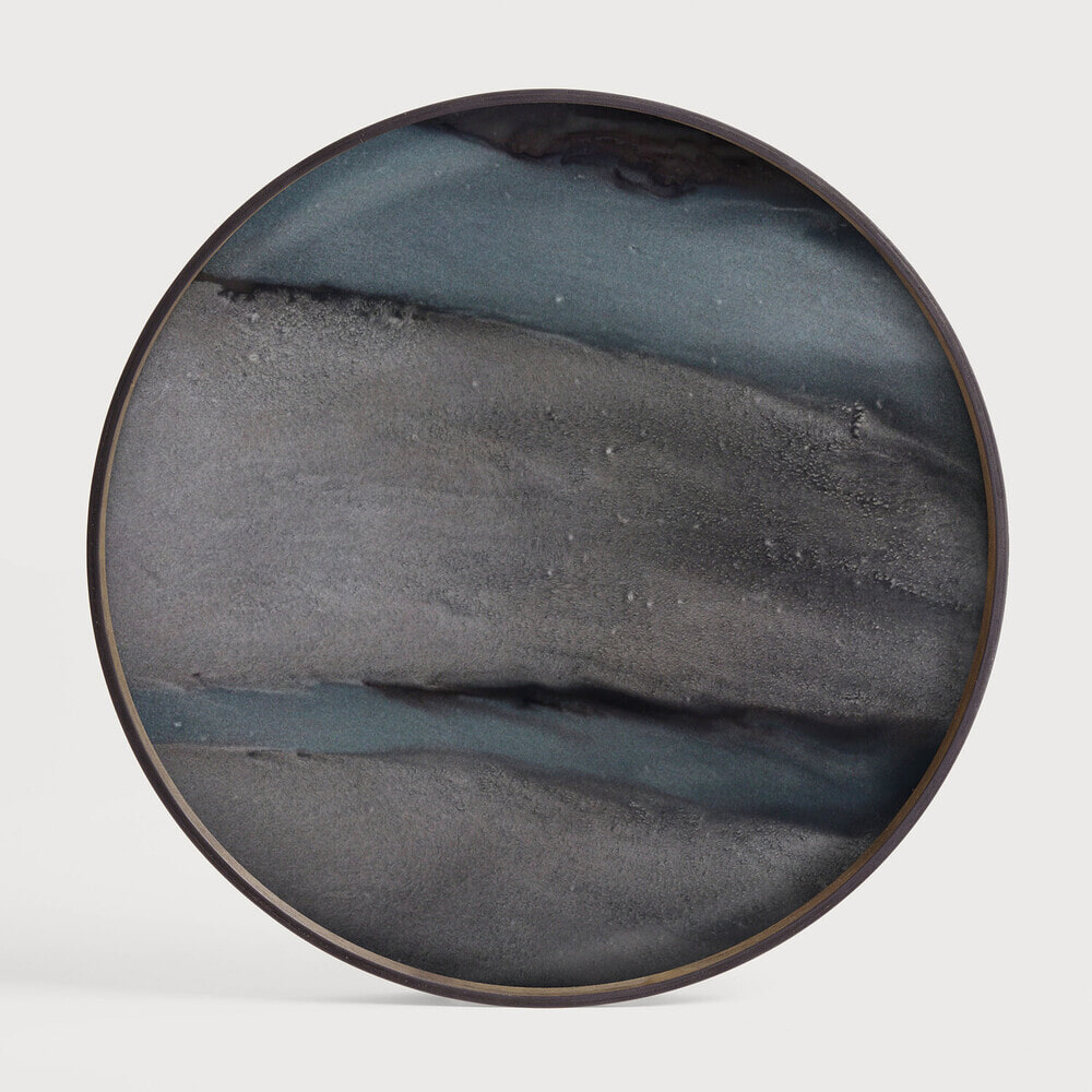 Ethnicraft Rond Dienblad 'Linear Flow' 61cm
