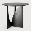 Ethnicraft Ronde Bijzettafel 'Geometric' Gevernist Eikenhout