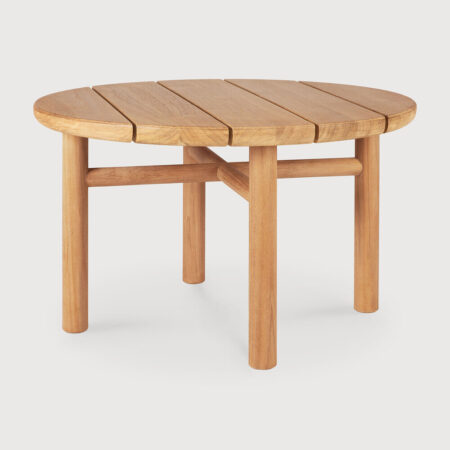Ethnicraft Ronde Outdoor Bijzettafel 'Quatro' Teakhout
