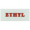 Ethyl Ad-Glass Voor Benzinepomp Rode Letters 26 x 11 cm | Fiftiesstore