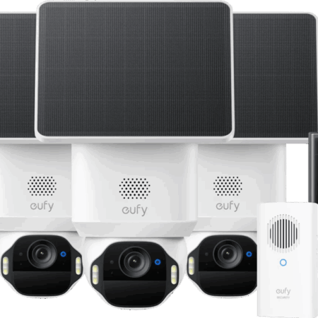 Eufy SoloCam E42 3-Pack + Video Doorbell E340 + Chime