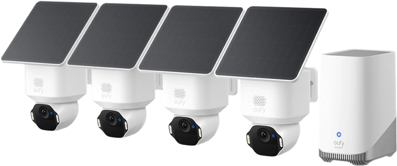 Eufy SoloCam E42 4-Pack + HomeBase 3