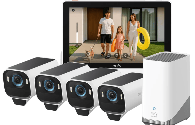 EufyCam S3 Pro 4-Pack + Smart Display E10