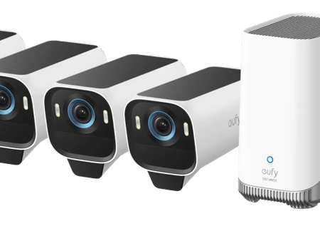 EufyCam S3 Pro 4-Pack + Video Doorbell E340 + Chime
