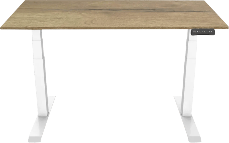 Euroseats Elektrisch Zit Sta Bureau 140 x 80 Wit/Eiken