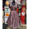 Eva Queen Satin Lace Dress With Bolero Pink And Black-S | 45% korting | EvaQueen