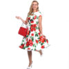 Evelyne Dress Red Roses+ Bolero-XS | 43% korting | Pinup Couture