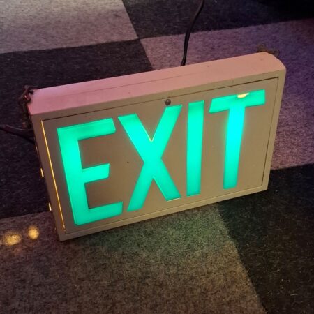Exit Lichtbord Groen - Origineel - 31 x 21cm | The Dutch Pickers