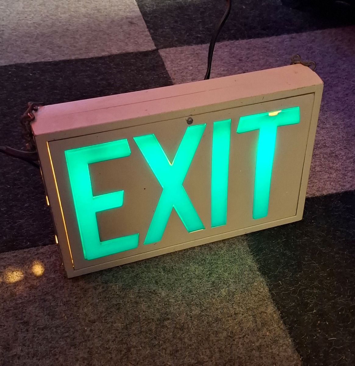 Exit Lichtbord Groen - Origineel - 31 x 21cm | The Dutch Pickers