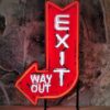 Exit Way Out Arrow Neon Verlichting - 70 x 46 cm | Real Neon Art