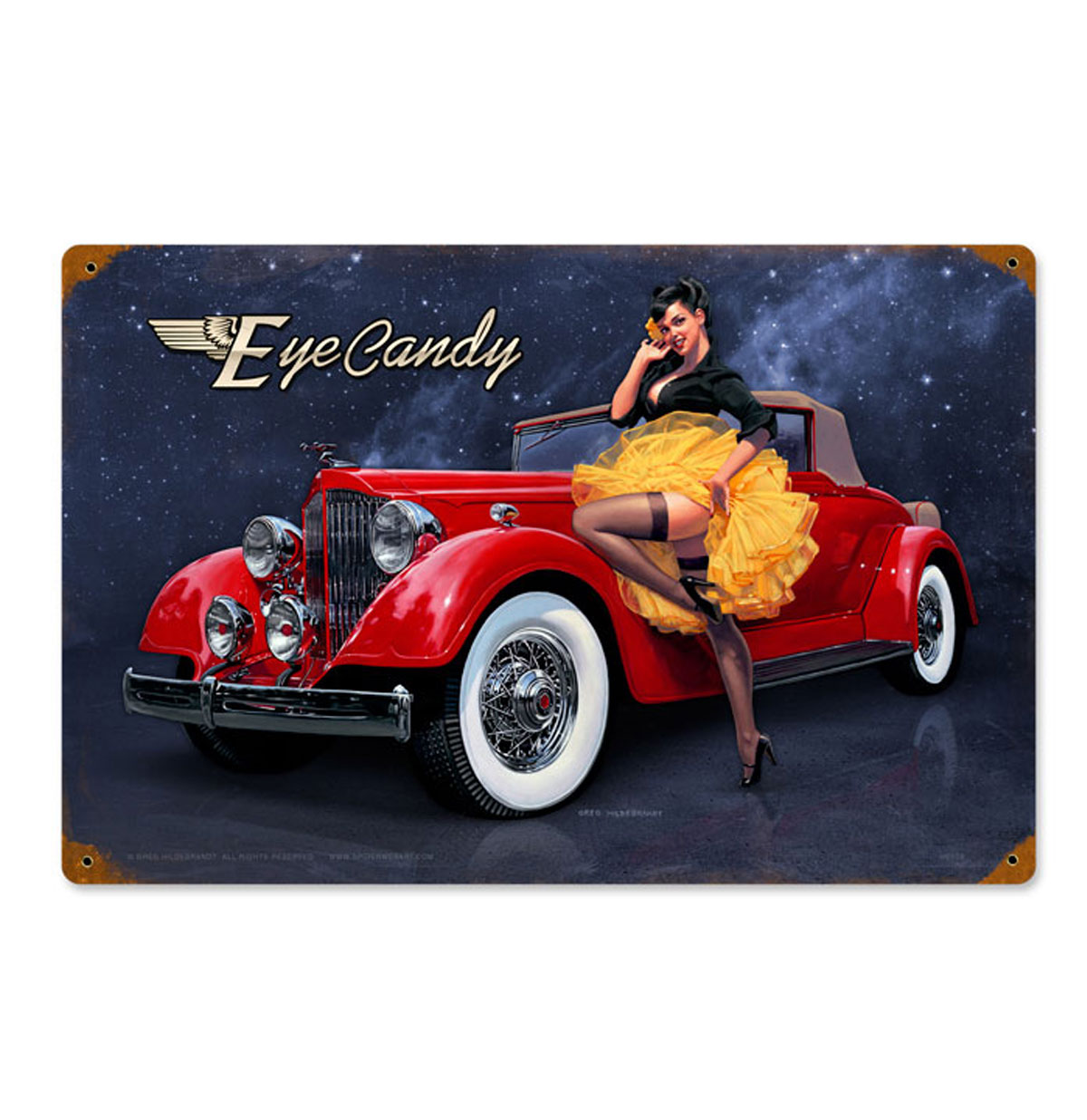 Eye Candy Classic Car Petticoat Zwaar Metalen Bord | Fiftiesstore