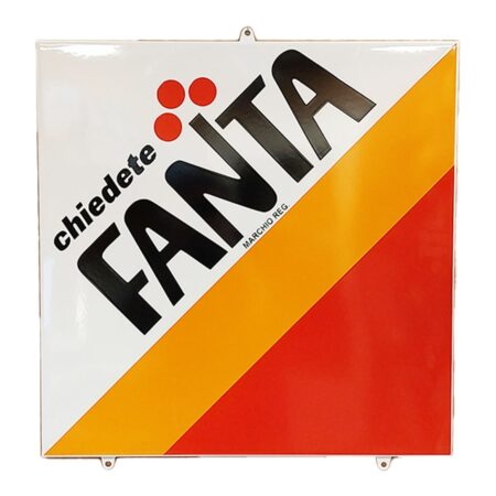 Fanta Logo Box Emaille Bord - 50 x 50cm | Fanta