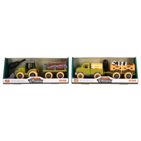 Farm Tractor Met Aanhanger |