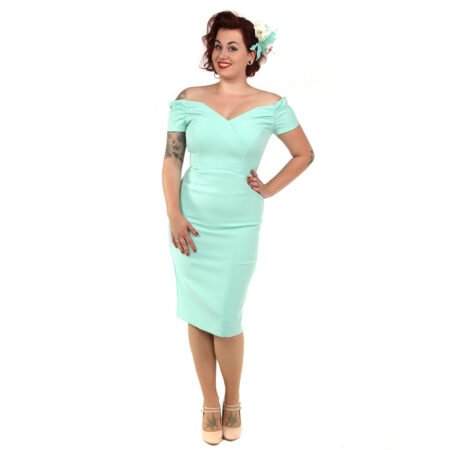Fatale Pencil Dress Mint-40 (NL)/ 14 (UK) | 40% korting | The Pretty Dress Company