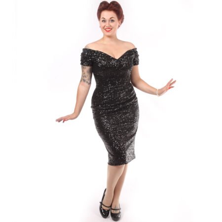 Fatale Sequin Pencil Dress Black-34 (NL)/ 8 (UK) | 45% korting | The Pretty Dress Company