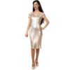 Fatale Sequin Pencil Dress Pale Gold-42 (NL)/ 16 (UK) | 45% korting | The Pretty Dress Company