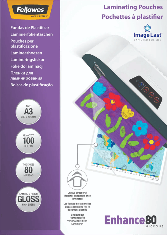 Fellowes Lamineerhoezen Enhance 80 mic A3 (100 stuks)