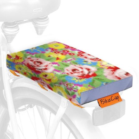 Fietskussen Stitchy Flowers | BikeCap