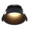 Finn LED inbouwspot - 10 Watt 900lm - 2700K warm wit - Dimbaar - Rond - Verzonken - IP44 waterdicht - Zwart - Voor binnen
