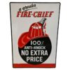Fire Chief Stalen Bord Met Relief - 50 x 35cm | Fiftiesstore