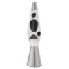 Fisura Lava Lamp Bullet - Chrome Basis Met Heldere Vloeistof En Zwarte lava | Fisura