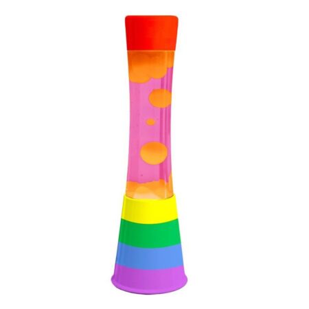 Fisura Lava Lamp - Regenboog Base Met Oranje Lava | Fisura