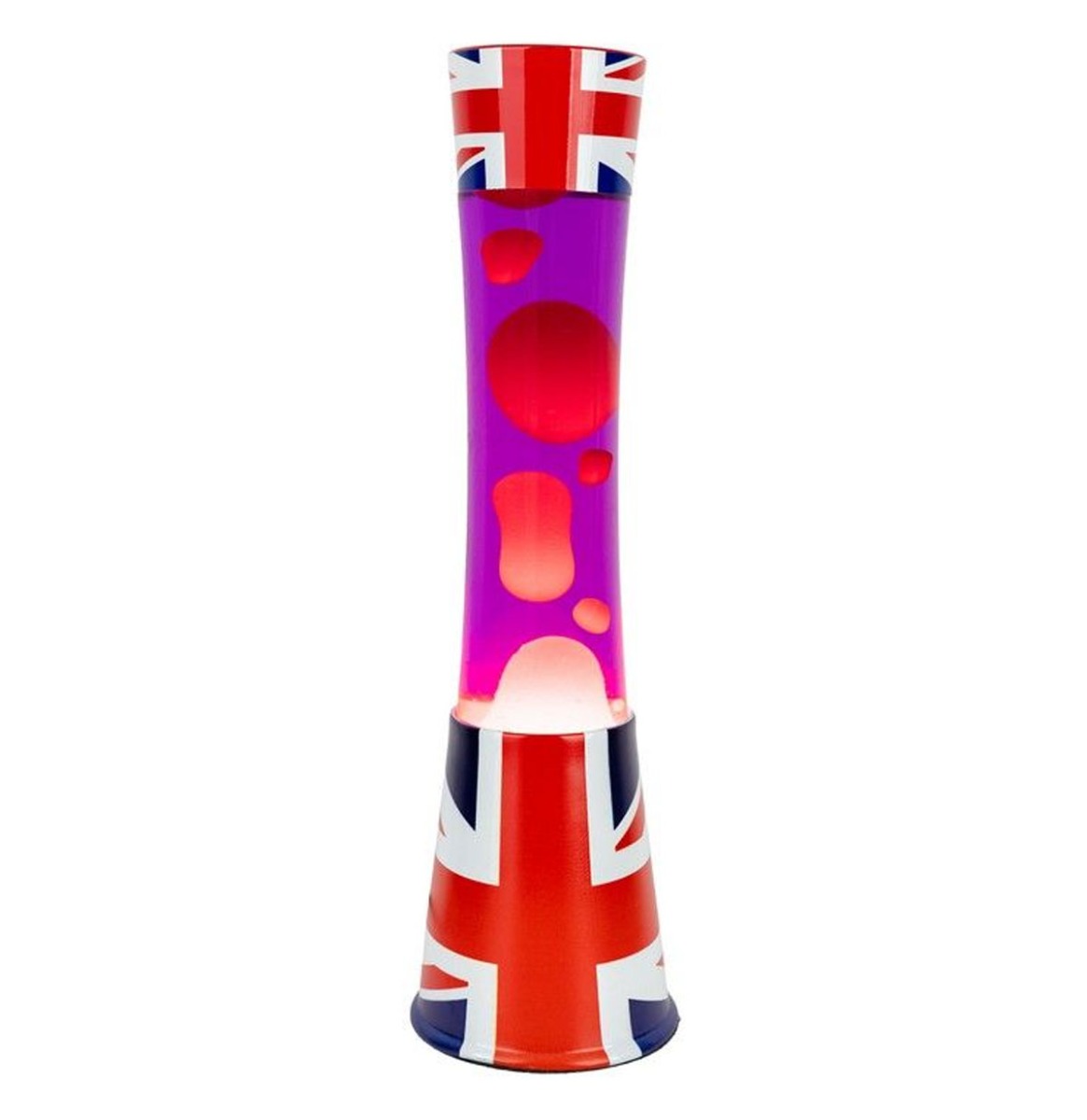 Fisura Lava Lamp Tower - Engelse Vlag Basis Met Blauwe Vloeistof En Rode Lava | Fisura