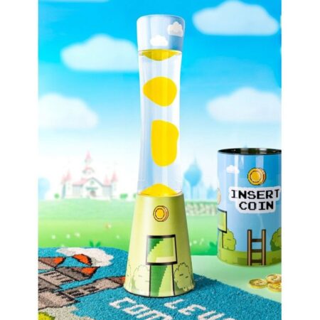 Fisura Lava Lamp Tower - Gamer Basis Met Transparante Vloeistof En Gele Lava | Fisura