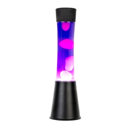 Fisura Lava Lamp - Zwart Met Paarse Vloeistof En Witte Lava | Fisura