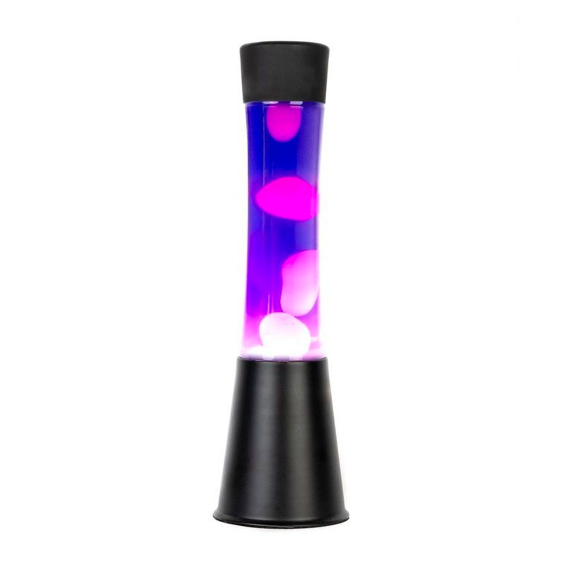 Fisura Lava Lamp - Zwart Met Paarse Vloeistof En Witte Lava | Fisura