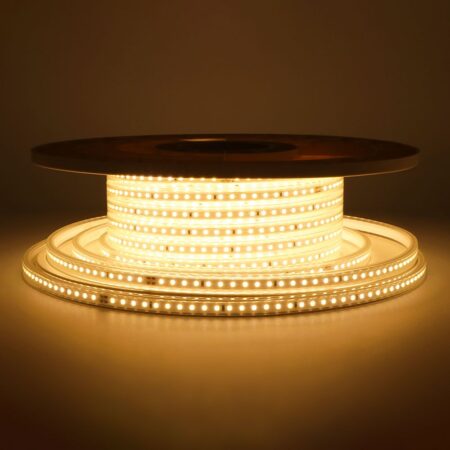 Flex120 LED Strip 25 meter - 3000K warm wit - IP65 waterdicht - Buiten & Binnen - 120 LEDs/m - 250 Watt 21.000 lumen - Inkortbaar per meter - Dimbaar | HOFTRONIC