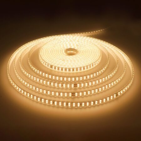 Flex180 LED Strip 10 meter - 3000K warm wit - IP65 waterdicht - Buiten & Binnen - 180 LEDs/m - 120 Watt 11.500 lumen - Inkortbaar per 20 cm - Dimbaar | HOFTRONIC