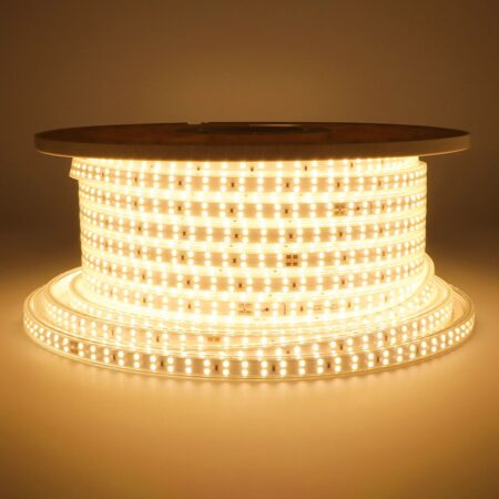 Flex180 LED Strip 50 meter - 3000K warm wit - IP65 waterdicht - Buiten & Binnen - 180 LEDs/m - 600 Watt 57.500 lumen - Inkortbaar per 20 cm - Dimbaar | HOFTRONIC