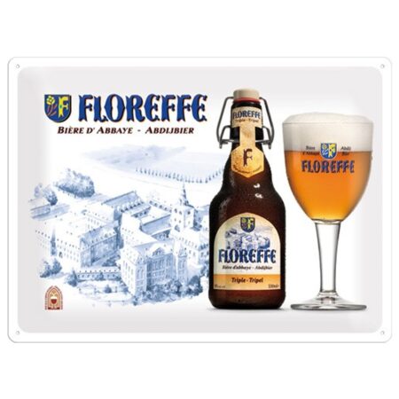 Floreffe Abdijbier Belgisch Bier Metalen Bord 30 x 40 cm | Fiftiesstore