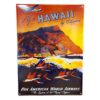 Fly To Hawaii By Clipper Vintage Reclame Emaille Bord - 56 x 40cm | Fiftiesstore