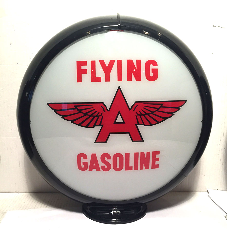 Flying A Gasoline Benzinepomp Bol | Bennies Fifties