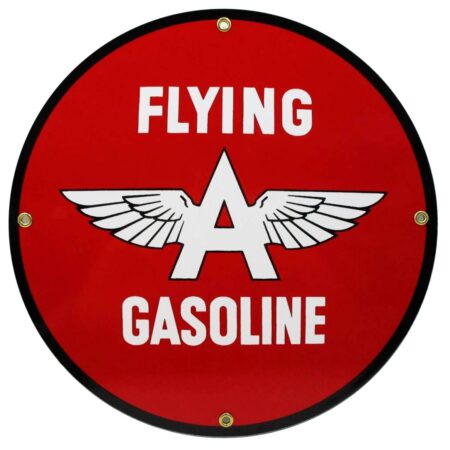 Flying A Gasoline Logo Emaille Bord 12" / 30 cm | Fiftiesstore