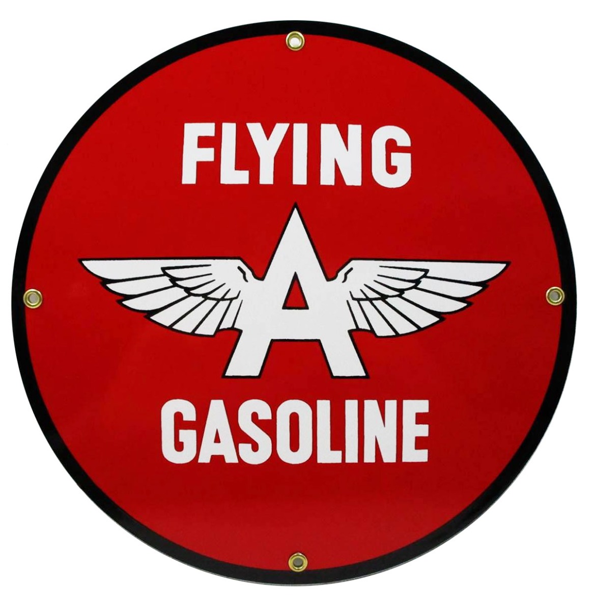 Flying A Gasoline Logo Emaille Bord 12" / 30 cm | Fiftiesstore