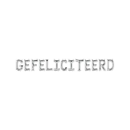 Folie ballon slinger - Gefeliciteerd | Paperdreams