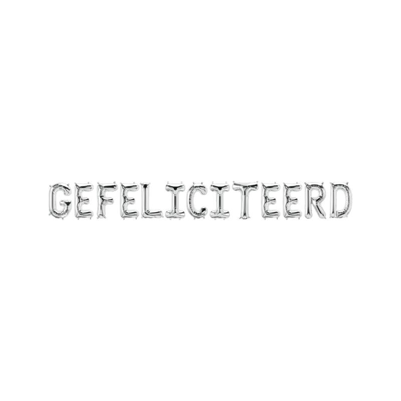 Folie ballon slinger - Gefeliciteerd | Paperdreams