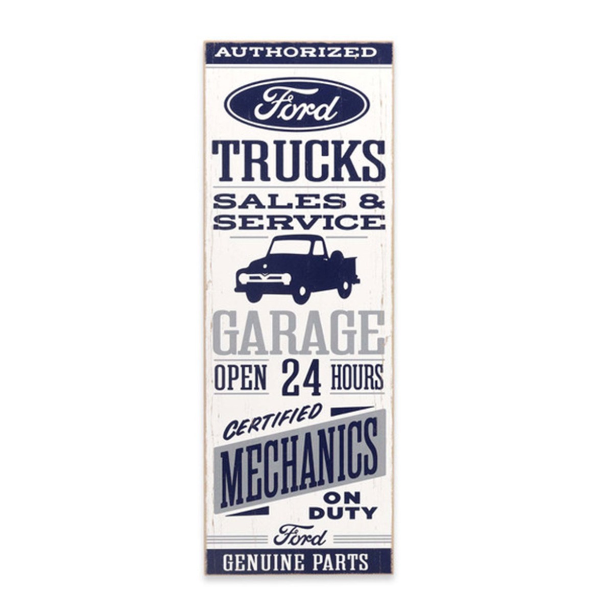 Ford Authorized Trucks Garage Houten Bord - 62 x 22cm | Ford